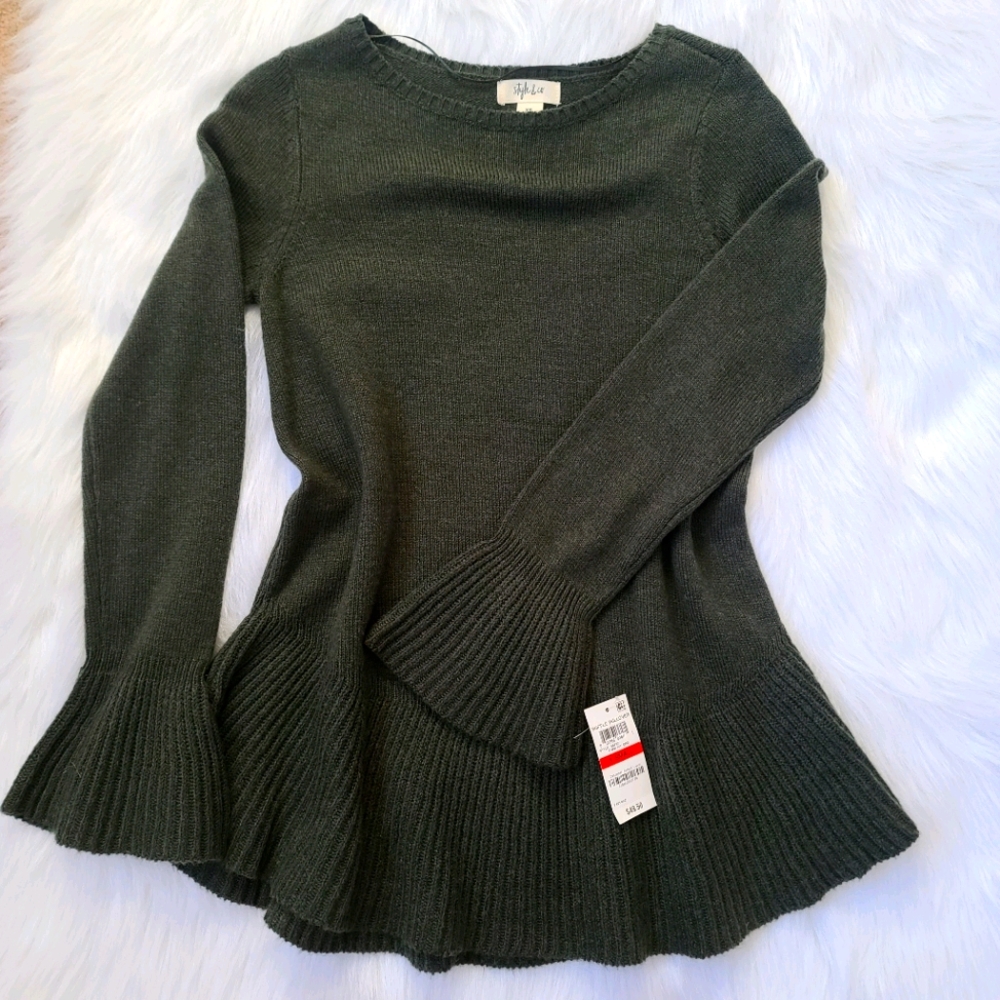 Style & Co Ruffle Pullover Sweater